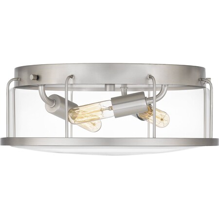 Quoizel Ludlow Flush Mount 3 Lights Brushed Nickel LUD1613BN